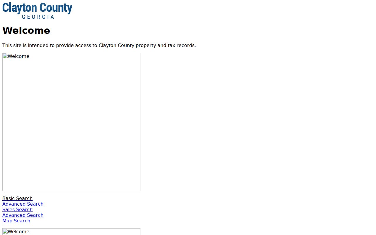 Clayton County residents directory property access screen
