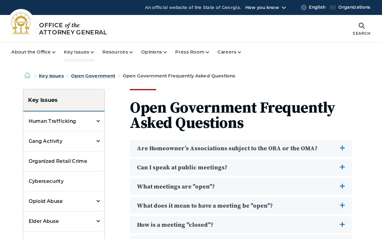 Clayton County residents directory Georgia open government guidance