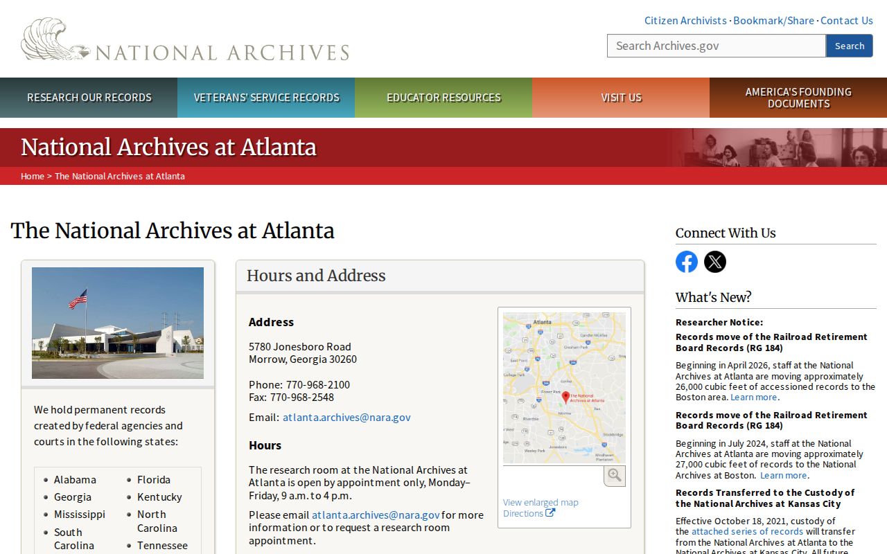 Clayton County residents directory National Archives at Atlanta